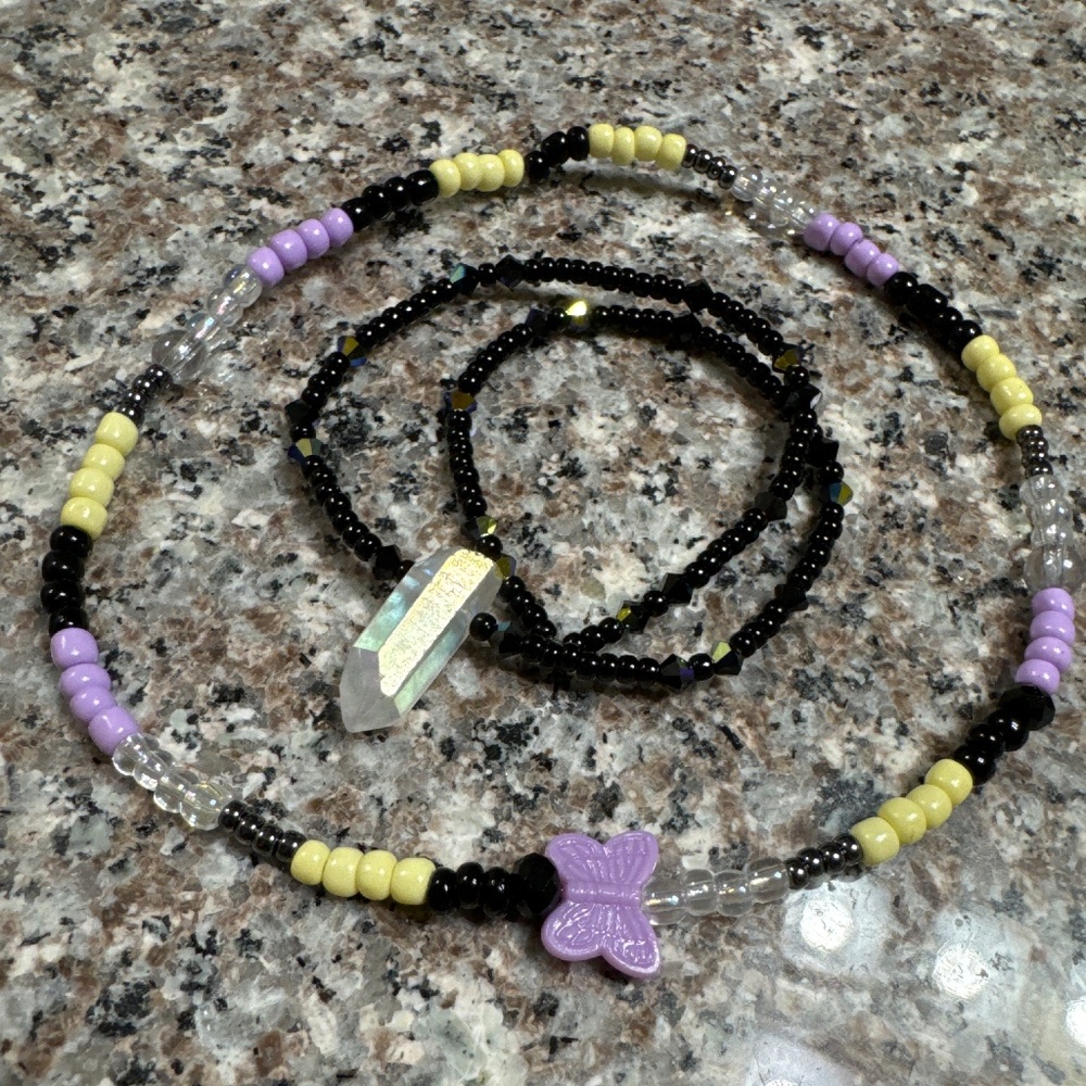 Handmade crystal chokers!